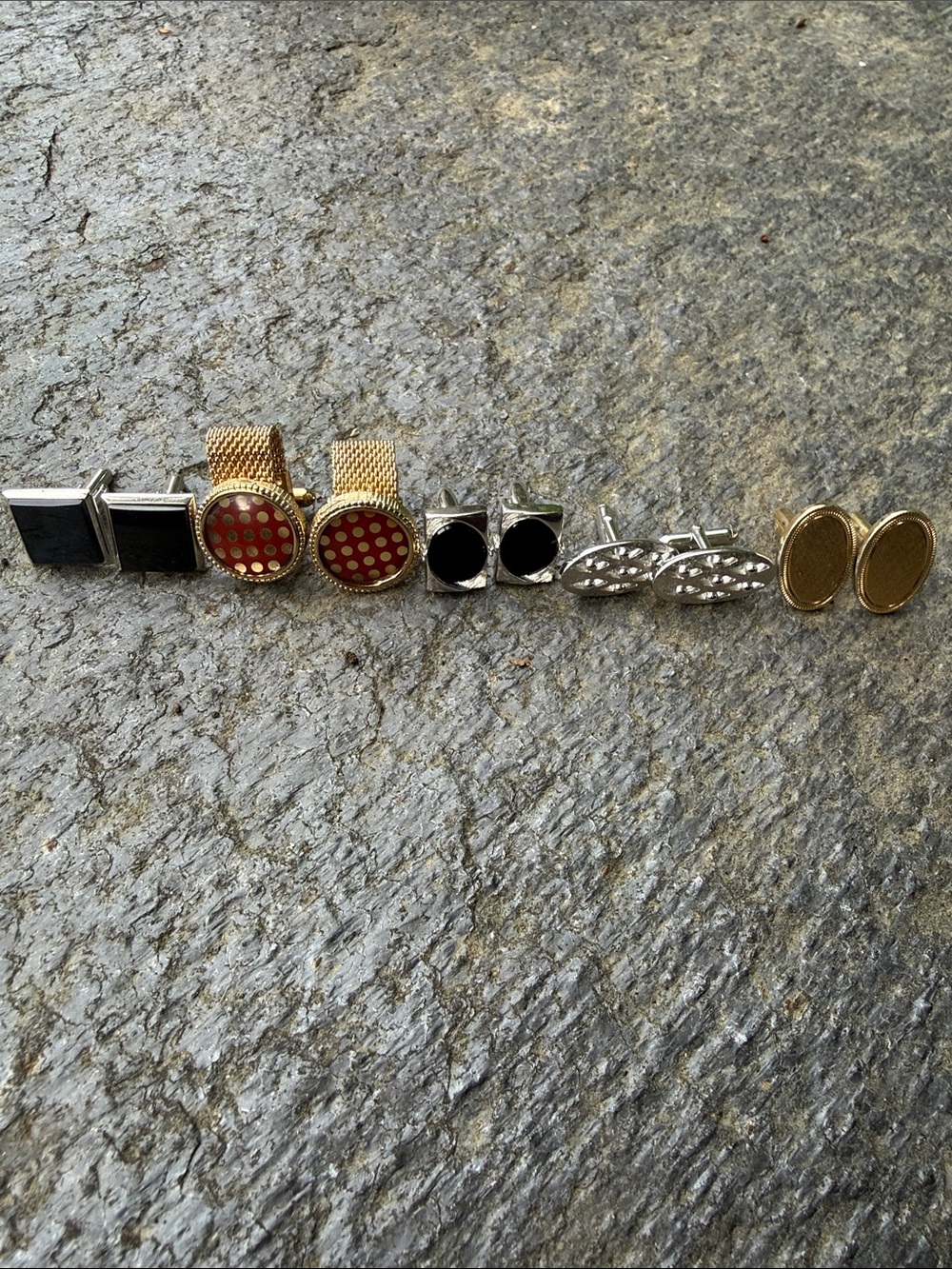 5 Men's Cufflink Set - Classic Mixed Styles